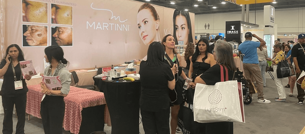 Superfrecator at Martinni beauty expo booth